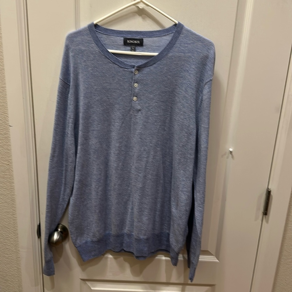 NWOT Bonobos Knit Henley Slim Fit XL